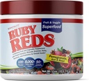 Ruby Red er 124; lækre røde pulver frugt & vegetabilsk supplement med potente vitaminer, mineraler, enzymer, urter, næringsstoffer og probiotika til den samlede sundhed 11 oz. (30 Servere)