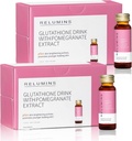 Reluminer Glutathione Hydration Shots C124; Holiday Glow C124; Deep Skin Hydration, Collagen & Antioxidant Boost til Radiant, Supple Skin C124; Pomegranate Flavor Beauty Drink 124; Lavet i USA C124; 20 flasker x 50ml