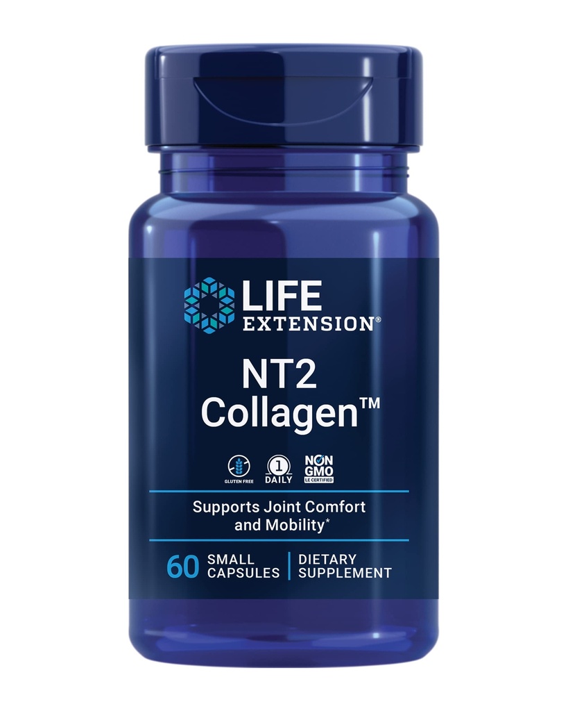Life Extension RTCollagen ™, Fælles Sundhedstillæg for fælles Comfort & Mobility, Gluten- Free, Non- GMO, 1 Daily, 60 små kapsler
