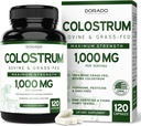 Colostrum Supplement (120 Greve) 1000mg Per Servering (Bovine Colostrum Kapsler fra First Malking Only, Std. to Contain 20% IgG Immunoglobuliner) - Græs Fed, Ingen Fillers, Tredjeparts Testet - USA Made