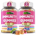 10 i 1 immunsupport Gummies, w / Echinacea, Elderberry C-vitamin og zink, Selenium, D3 5000IE, Magnesium, Daglig immunbooster Multivitamin, for Antioxidant Bone Energy, 2 Pack
