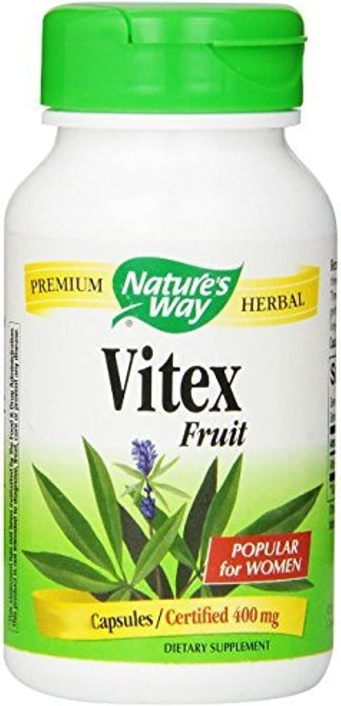Nature 's Way Vitex Chaste Tree, 400 mg, 3 pakker med 100 tæller