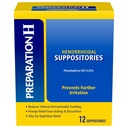 Forberedelse H Hæmorroide supppositorier til klø og ubehag Relief - 12 greve (pakke med 1)