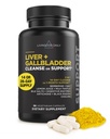 Livingood Daily Lever & Gallblære Rense eller Support Supplement med mælk tidsel, Ox Bile, Bile Salte, fordøjelsesfremmende enzymer og Artichoke Leaf Extract, fordøjelsesmæssig sundhed & leverstøtte, 56 kapsler
