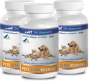 Hundemuskulatur supplement - Kæledyr Ultra Vitaminer - for hunde og katte - immunforsvar - Hår og Coat fordele - Hundekalciumtyggere - 270 Treates (3 flasker)