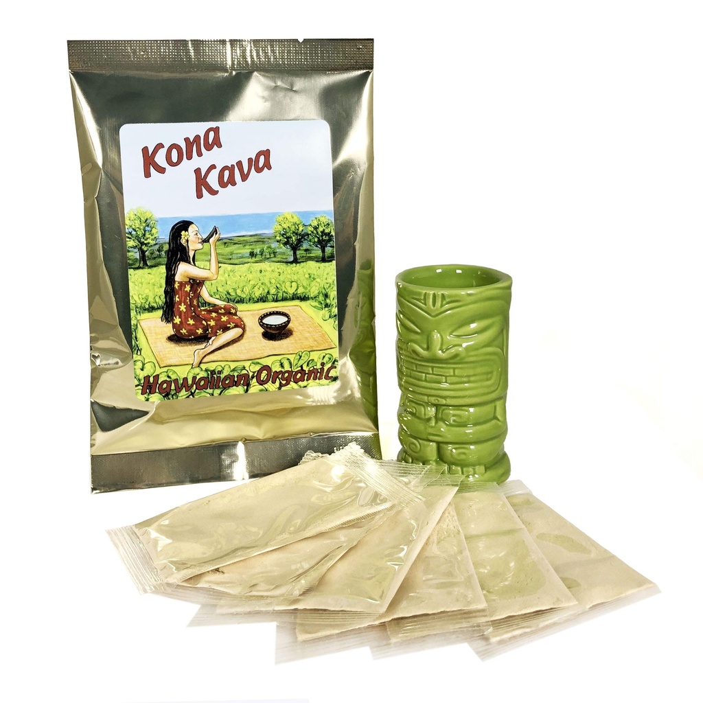 Kona Kava Instant 30% Kavalactone Kava drikke Singler - Tropical - 6 Pack