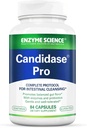 Enzyme Science Candidase Pro - fordøjelsesenzymer med probiotika Design for Candida Cleanse og Detox Support til kvinder og mænd - Gut Health - Enzimas Digitivas - 84 kapsler
