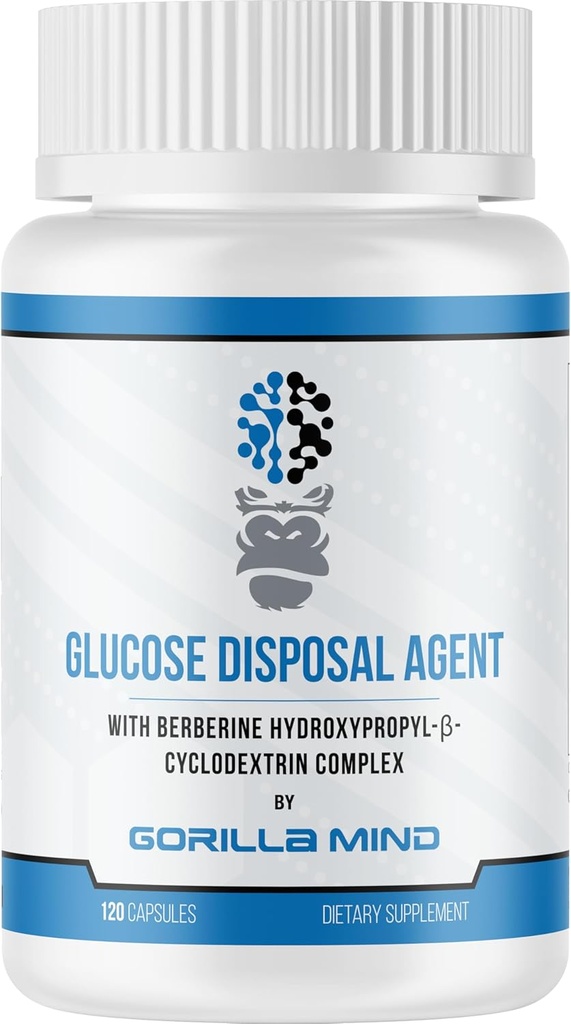 Gorilla Mind Glucose Bortskaffelse Agent - fremmer fedt tab og muskelvækst (120 kapsler)