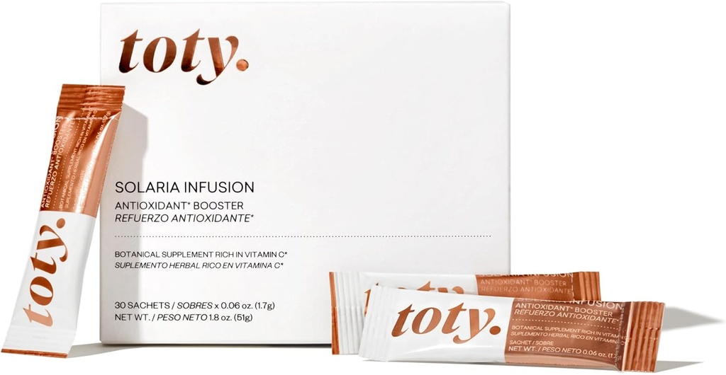Toty - Solaria infusion Antioxidant Booster Kostertilskud - 240mg Polypodium Leucotomos Extract, C-vitamin 80mg By Sofia Vergara - 30 Sachets