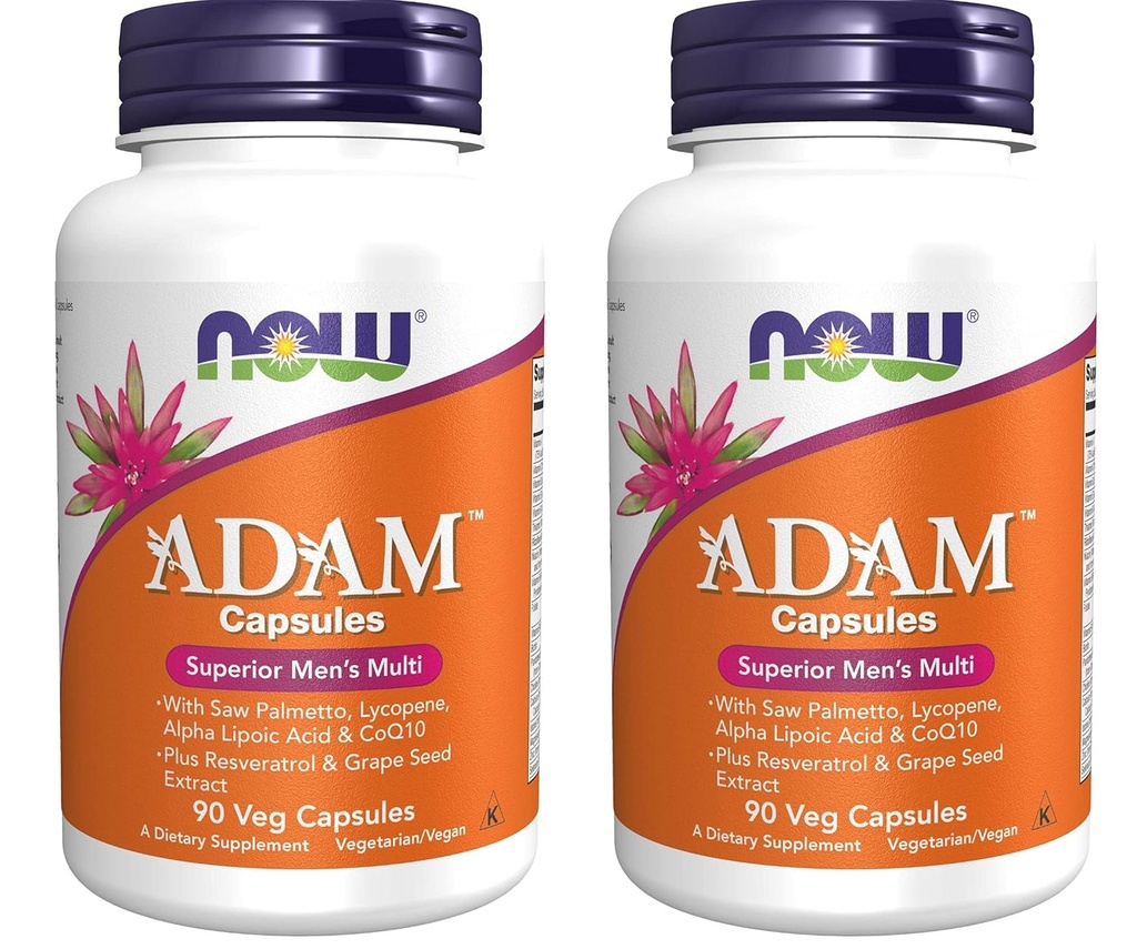 Now Foods: Adam Superior Men's Multiple Vitamin, 90 vcaps pack of 2