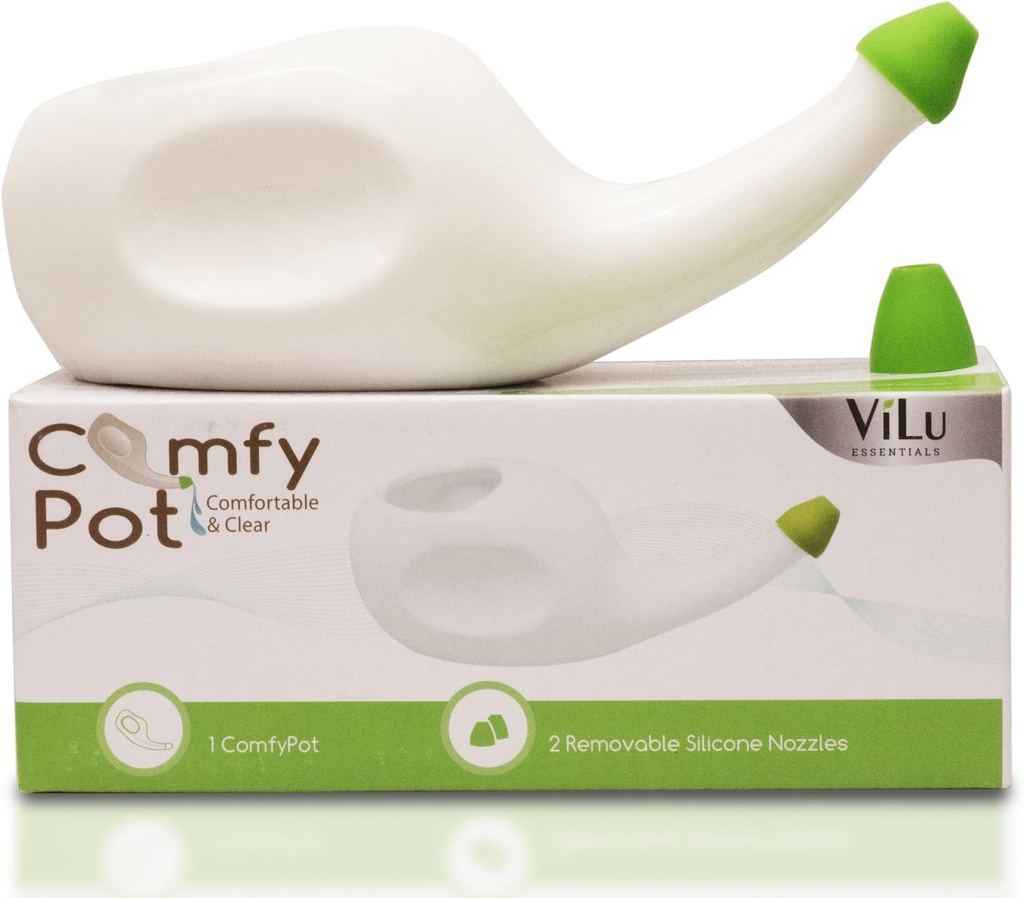 Neti Pot Sinus Rinse Flaske Nasal Vanding System Congestion Relief Næse Renere Vask Nasal Rinse Flush System til voksne og børn Saline Rinse Sinus Infektion Behandling