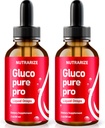 NutraRize (pakke af 2 Gluco Pure Pro Drops, Officiel Formel til at støtte sunde og stabile niveauer, Premium Blood Supplement for total sundhed og wellness, Gas anmeldelse (60 Servere)