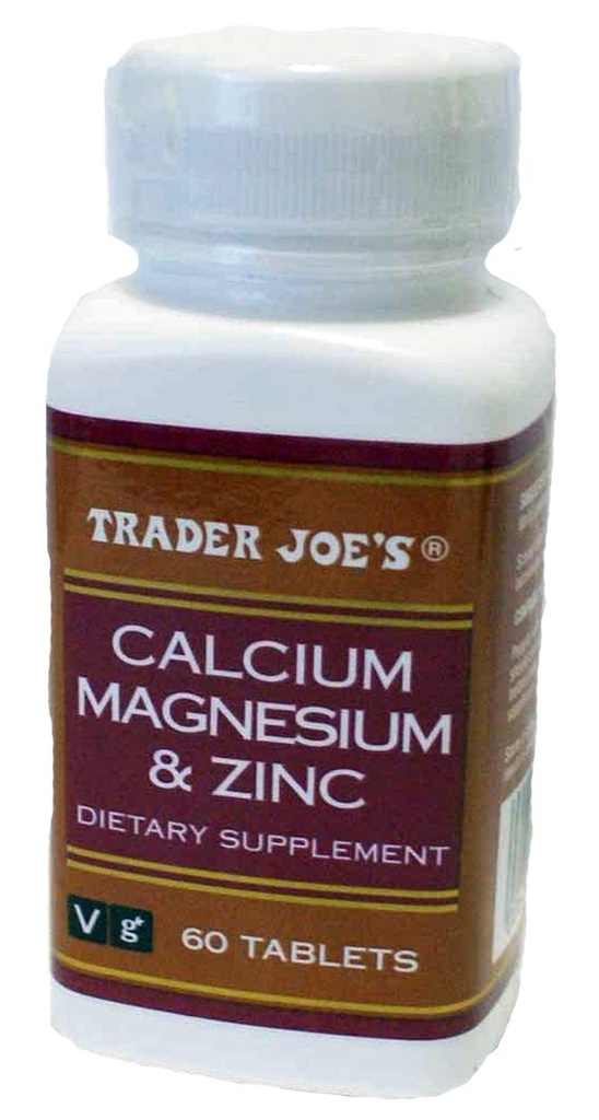 Trader Joes Calcium Magnesium & Zink, 60 tabletter