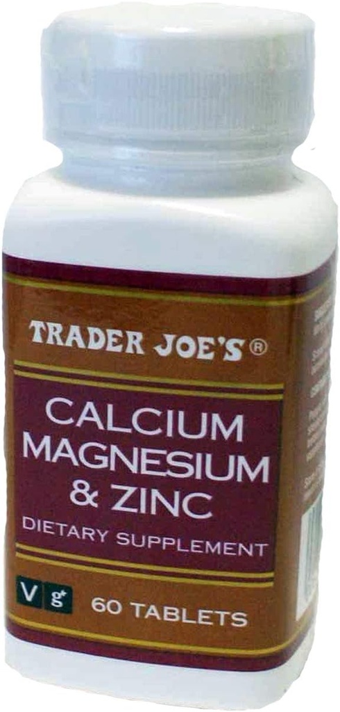 Trader Joes Calcium Magnesium & Zink, 60 tabletter