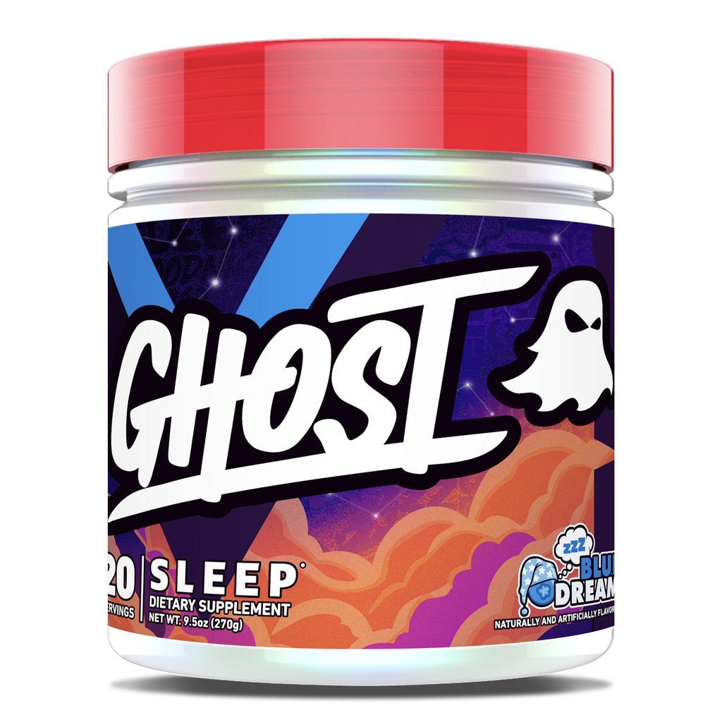 GHOST Sleep Dietary Supplement, Blue Dream - Recovery & Rest with Premium Ingredients Including Melatonin, Colostrum & Ashwagandha – Supports Sleep Quality - Gluten-Free & Sugar-Free