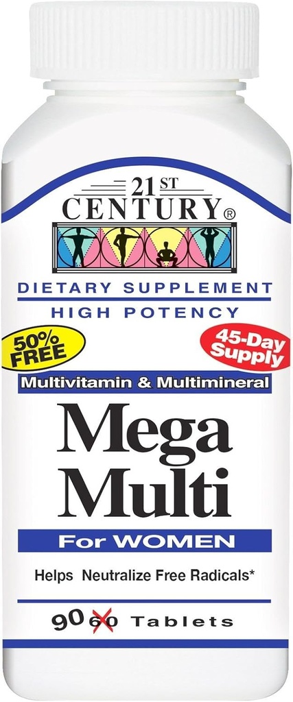 21. århundrede Mega Multi for kvinder, 90 Tabs