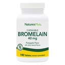 Natures Plus Chewable Bromelain - 40 mg - Natural Proteolytic Enzyme Supplement - 180 tyggetabletter (180 Servere)