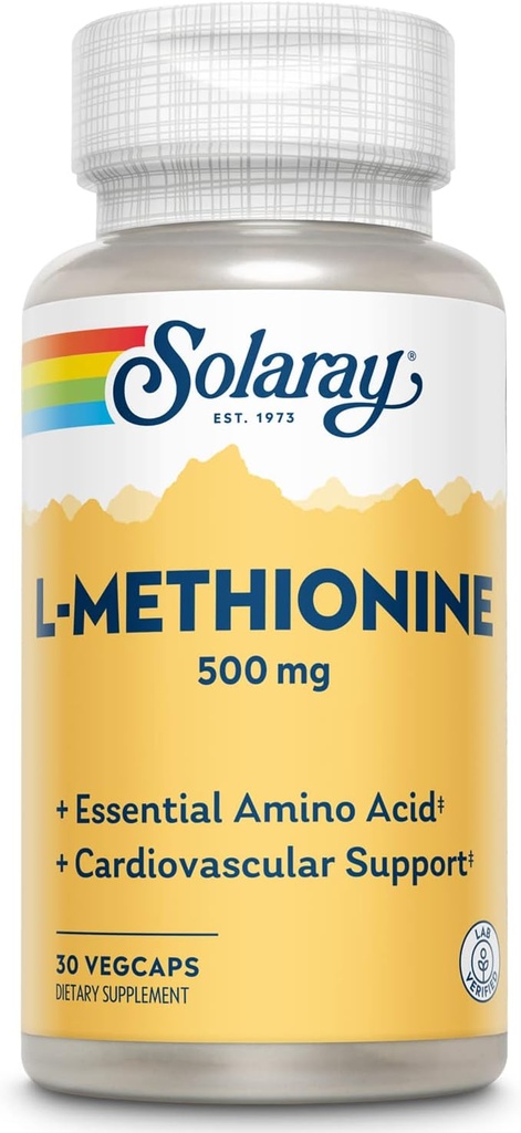 SOLARAY L- Methionin Supplement, 500 mg