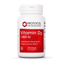 PROTOKOL FOR Life BALANCE Vitamin D3 1000 IE - immunforsvar stærke knogler og tænder - 120 Softgels