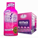 Vitamin Energi Mood + ekstra styrke Energi Shot Tropisk Berry 48 Pack, 260mg Naturlig Koffein, B-Vitamin, Rhodiola, Kamille, Mood & Energy Support, Zero Sugar, Gluten- Free, Vegan, 1,93 fl oz