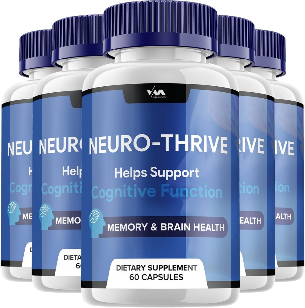 Neuro Thrive Brain supplement kapsler - NeuroThrive piller, Neuro Thrive kognitiv support og anmeldelser, 300 kapsler