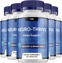 Neuro Thrive Brain supplement kapsler - NeuroThrive piller, Neuro Thrive kognitiv support og anmeldelser, 300 kapsler