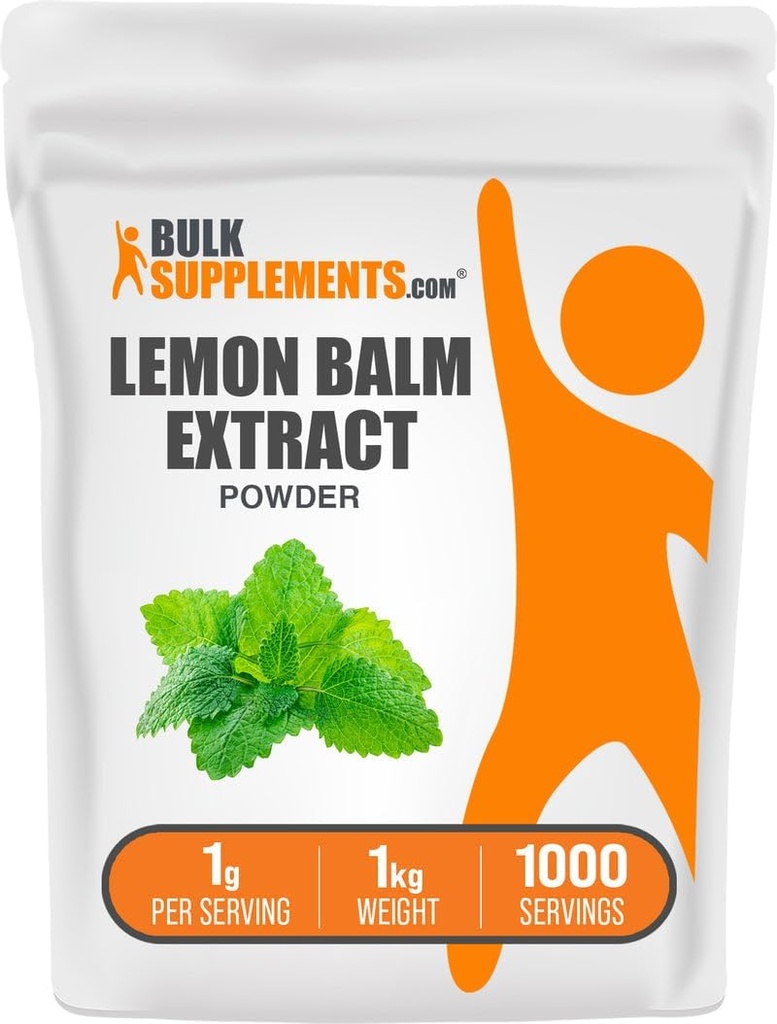 BulkSupplements.com Lemon Balm Extract Powder - Melissa Officinalis, Lemon Balm Powder - Vegan & Gluten Free, 1g per Serving, 1kg (2,2 lbs) (Pack of 1)