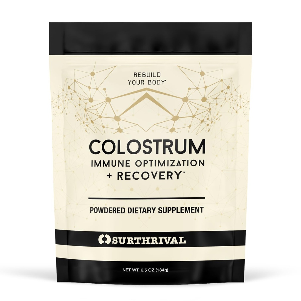 Surthrival: Colostrum Powder (6.5oz), immunoptimering & Inddrivelse, pulver Kosttilskud, Gut Health, immunstøtte, Keto Friendly
