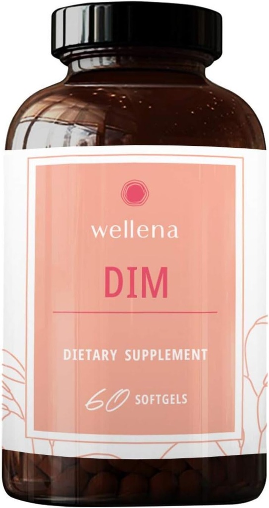 Wellena DIM Supplement af Magdalena, 100 mg - Alle naturlige diindolylmethan, Estro Support, Maksimal Absorption, Menopause Support, 60 Non- GMO Softgels Det er Gluten Free, Dairy Free, Soy Free