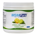 KALA SUNDHED MSMPure Lemon Lime Flavored Coass MSM Powder Flakes - Organisk svovl til fælles fleksibilitet, hud udseende, og hår & negl support - 8.8 oz, USA Made, Destillerede krystaller