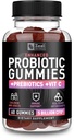Probiotiske gummier til voksne og børn (60 Greve MEP 124; 5 Millioner CFU) w / Organic Berry Antioxidanter & C-vitamin til immunstøtte og fordøjelse gummy- Prebiotika og Probiotika til kvinder Gummies