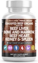 Renere Nutracatives Grass Fed Beef Leverkapsler - Premium Quality Supplement Pakket med Desickated, Beef Heart, Milt, Pancreas Plus Bone & Marrow Dao Enzyme Pills