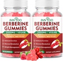 2 Pack Berberine Gummies, 2000mg High Potency Berberine HCI Supplement, Plus Ceylon Cinnamon, Milk Thistle for Women & Men, Immunsystem & Metabolisme Support - 120 Gummies