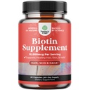 Nature Craft 10000 mcg Pure Biotin piller til kvinder mænd - fremmer Thicker og Fuller hår. Naturligt supplement til skinnende tykt hår vækst - Vegetariske vitaminkapsler - Få klar hud stærke negle