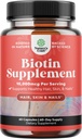 Nature Craft 10000 mcg Pure Biotin piller til kvinder mænd - fremmer Thicker og Fuller hår. Naturligt supplement til skinnende tykt hår vækst - Vegetariske vitaminkapsler - Få klar hud stærke negle