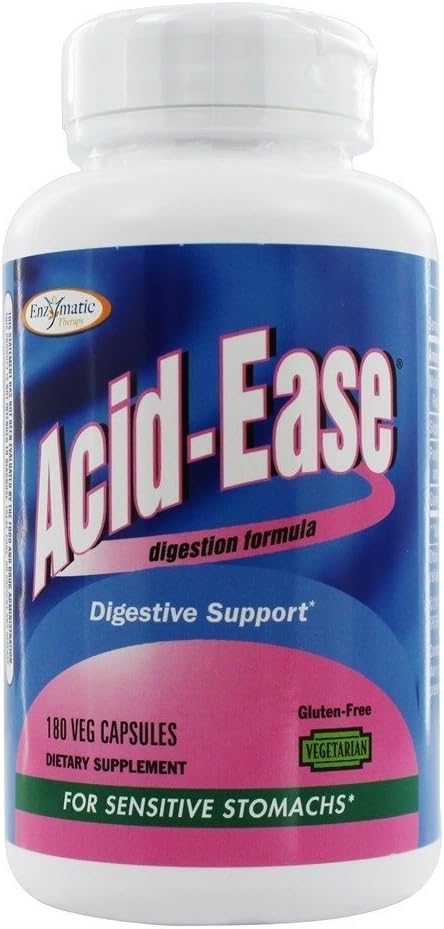 Enzymatic Therapy Acid Ease, Digestion Formula, 180 Capsules