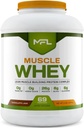 MFL Muscle Whey Protein l 28g Protein l 8g BCAAs l Keto Friendly l Low Carbs l 5 lbs. (Chocolate Lava)