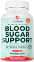 PurePremium Normal Blood Sugar Support Supplement - 20 Aktive Ingredienser Kompleks til at understøtte Blood Sugar Nivels allerede i det normale område - med kanel, Bitter Melon, Chrom, Mulberry - 120ct