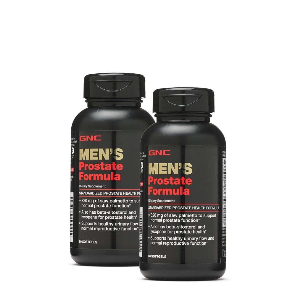 GNC Herreprostata formel, Twin Pack, 60 Softgel per flaske, understøtter normal reproduktiv funktion