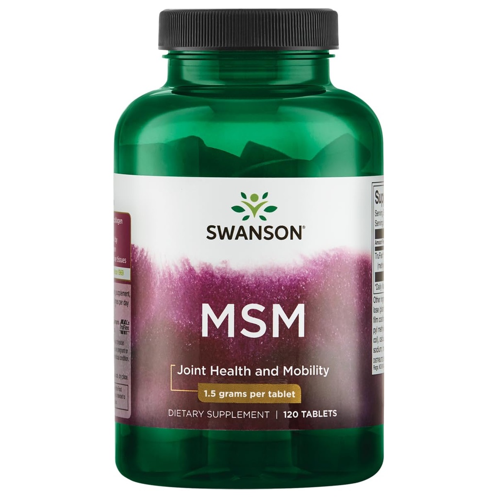 Swanson Msm 1500 Milligram 120 Tabs