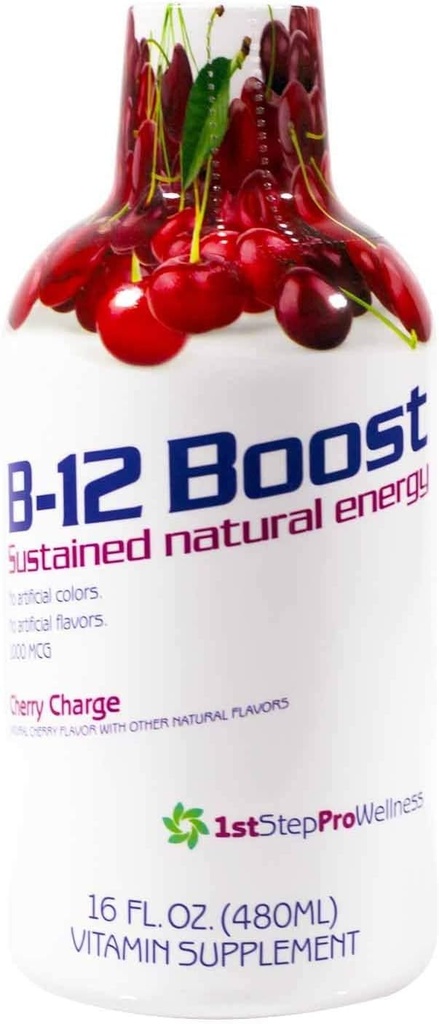 High Performance Fitness INC. 1st Step Liquid B- 12, Cherry Charge, 16- fluid ounces