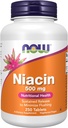 Now Foods Supplements, Niacin (B3- vitamin) 500 mg, Sustained Release, Nutritional Health, 250 tabletter