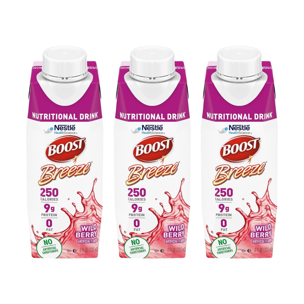 Boost Breeze Nutritional Drink Wildberry, 8 Fl Oz (pakke med 3)