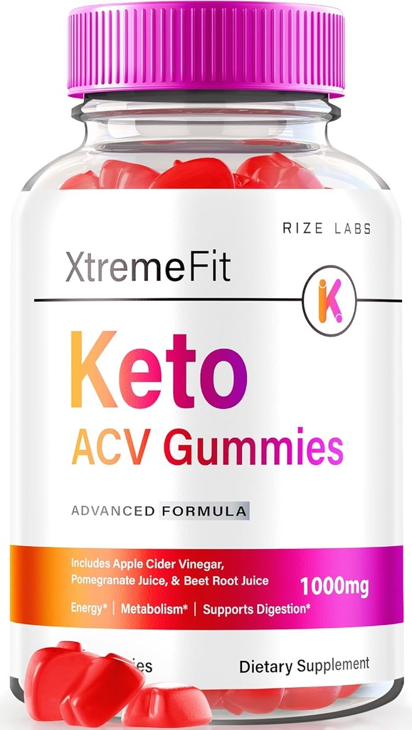rize laboratorier - Xtremefit Keto ACV Gummies for Advanced Weight Loss, Advanced Formel, Apple Cider Vincities Supplement (60 Gummies)