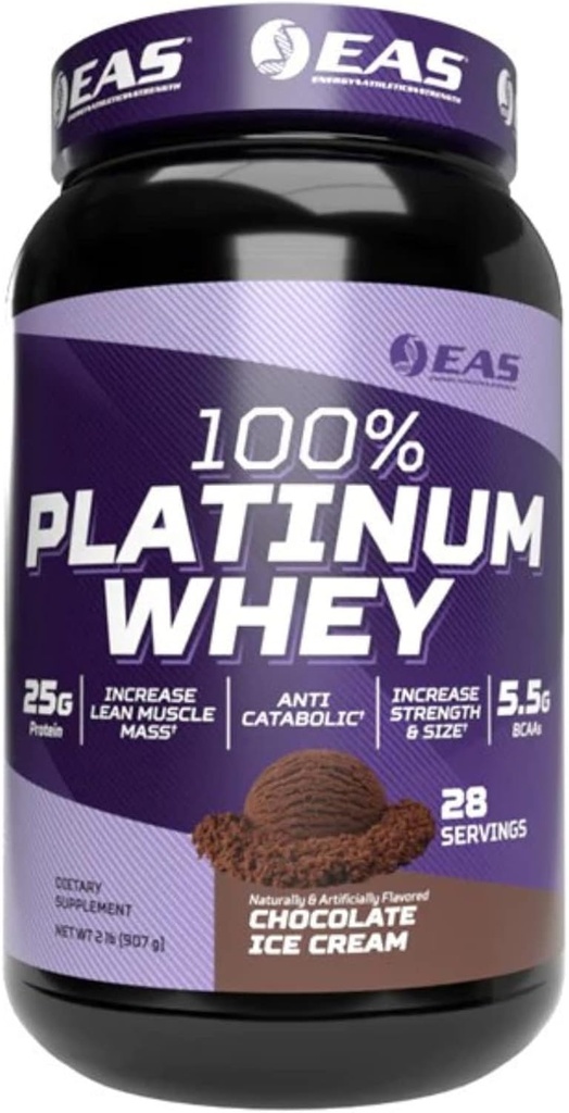 Eksperimentelle og Anvendte Sciences 100% Platinum Mea124; 3 Ultra- Platinum Whey Proteins Measures 124; Øge Størrelse & Styrke Measures 124; 25g Protein, 5,5g BCAAs Measures 124; 2 Pund (Chocolate Ice Cream)