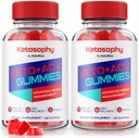 NutraRize (pakke af 2 Ketosophy Keto + ACV Gummies for Advanced Weight Loss, Apple Cider Vincize Multi Supplement, Vitamin Folinsyre KetosophyACV (120 Gummies)