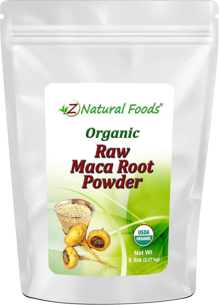 Organic Maca Root Powder - Bulk 5 LB Størrelse - Adaptogen Superfood Supplement - Rød, gul og sort blend dyrket i Peru - Mix In Drinks, Juice, Smoothies, & Opskrifter - Rå, Vegan, Ikke GMO, Gluten Free