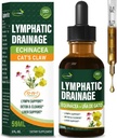 Cleavers Lymphorous Drainage Drops Enhance Lymph System Detox Cleanse, Echinacea, Milk Thistle, Katte Claw, Gurkemeje, Mælkebøtte, Burdock immunforsvar Support Supplement. 2oz
