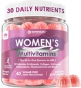 Womens Multivitamin Gummy with Iron, Biotin 2500mcg, Collagen, Keratin, Daily Vitamins A C D E Folate, B Complex, Methylated Multivitamin for Women Support Energy, Beauty, Immune, Sugar Free, 60 Count