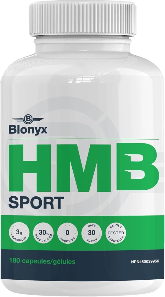 HMB Sport Kapsler - 3g Daglig høj renhed HMB, Forbedrer ydeevne og inddrivelse, Reducerer muskelømhed, 30- Day Supply